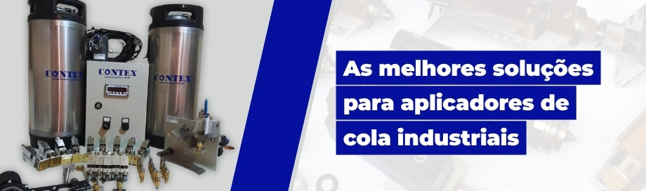 Conjunto de reservatórios, controladores e válvulas para aplicadores de cola industriais