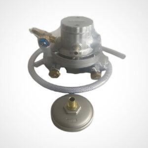 Bomba de tinta metálica usada em sistemas industriais de dosagem e abastecimento.